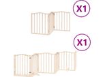 Vidaxl Cancelletto Per Cani 9 Pezzi Con Porta Pieghevole 450 Cm In Legno Di Pioppo