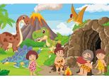 Art Puzzle Puzzle In Legno Famiglia Dell'età Della Pietra 25 Pezzi