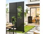 Parete Divisoria "Nodepp"" In Acciaio Zincato 180 X 90 Cm Nero"