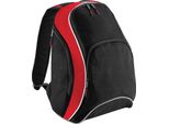 Zaino Bagbase Teamwear, 21 Litri BC1314 (Taglia Unica) (Nero/Rosso/Bianco)