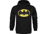 Felpa Con Cappuccio Batman Logo Distress Uomo NS4027 (S) (Nero)