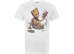 T-Shirt Guardiani Della Galassia Vol. 2 Con Motivo Groot NS4381 (S) (Bianco)