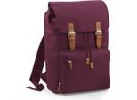 Zaino / Zaino Per Laptop Bagbase Heritage, Per Laptop Fino A 17 Pollici BC2540 (Taglia Unica) (Rosso Borgogna)