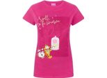 Maglietta Disney Damen La Bella E La Bestia Incantesimo Da Rompere NS4811 (S) (Rosa)