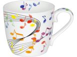KöNitz Flying Notes Becher, Kaffeebecher, Kaffeetasse, Kaffee Tasse, Teetasse, Porzellan, Bunt, 425 Ml, 11 2 057 2300