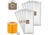 Set Di 10 Sacchetti Per Aspirapolvere + Filtro – Ricambio, Compatibile Con La Serie KäRcher Wd 3 / Mv 3 / Kwd