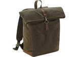 Zaino Quadra Heritage In Tela Cerata Con Accenti In Pelle RW7077 (Taglia Unica) (Verde Oliva)