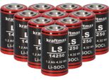 10X Batteria Kraftmax Al Litio 3,6V LS14250 1/2 Aa - Cella