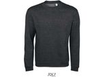 Sols 01168 | Felpa Da Uomo Spider 50% Cotone / 50% Poliestere - Colore: Charcoal Melange - Taglia: Xxl