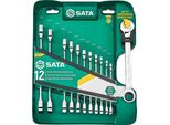 2 Set Di Chiavi Combinate A Cricchetto Sata, 12 Pezzi, 8-19 Mm