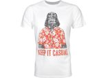 Star Wars - Maglietta Darth Vader Da Uomo NS5548 (S) (Bianco)