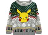 Pokemon - Maglia Per Bambini - Design Natalizio NS6447 (158-164) (Grigio/Verde)
