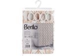 Berilo | Tenda Da Doccia - Tenda Da Bagno - 180 X 180 Cm - Bianco Arancio - Bagno