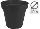 Altre Marche Vaso Da Fiori Rotondo 35 Cm Nero