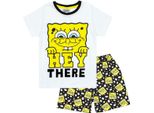 Spongebob Squarepants - Pigiama Da Bambino NS6386 (104) (Bianco/Giallo/Nero)
