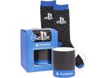 Playstation - Set Di Tazze E Calzini Per Bambini, Logo NS6658 (Taglia Unica) (Nero/Blu/Grigio)