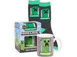 Minecraft - Set Tazza/Calzino Per Bambini NS6657 (Taglia Unica) (Verde/Grigio)