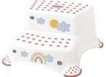 Keeeper 1003110029700 Keeeper Sgabello Per Bambini "Igor Rainbow"", A Due Gradini, Bianco"