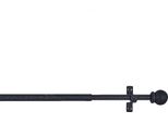 Cintacor | Asta Decorativa Per Tende, Supporto Per Asta Per Tende In Metallo Estensibile Con Viti E Staffe, Asta Regolabile | Diametro 10Mm | Colore: Sphere Black, 120-215Cm