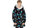 Sonic The Hedgehog - Coperta Con Cappuccio Per Bambini NS7043 (Taglia Unica) (Nero)
