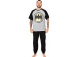 Batman - Pigiama Con Pantaloni Lunghi Da Uomo NS7123 (S) (Grigio/Nero)