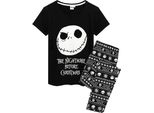 Nightmare Before Christmas - Pigiama Con Pantaloni Lunghi Per Bambino NS7096 (140) (Bianco/Nero)