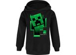 Minecraft - Felpa Con Cappuccio "Creeper Inside"" Per Bambini NS7305 (140) (Nero)"