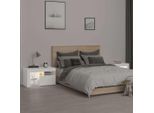 Maison Exclusive - Comodini 2 Pz Con Illuminazione Led Bianca 70 X 36,5 X 40 Cm