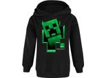 Minecraft - Felpa Con Cappuccio "Creeper Inside"" Per Ragazzi NS7515 (140) (Nero/Verde)"
