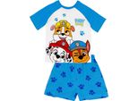 Paw Patrol - Pigiama Da Bambino A Maniche Corte NS7538 (86) (Blu/Bianco)