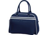 Bagbase - Borsa Da Bowling, Retrò PC6174 (Taglia Unica) (Blu Scuro/Bianco)