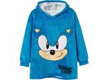 Sonic The Hedgehog - Coperta Con Cappuccio Per Bambini NS7255 (Taglia Unica) (Blu)