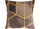 Federa In Cotone - 40X40 Cm - Marrone