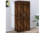 The Living Store Armadio Rovere Fumé 80X52X180 Cm Materiale Legno