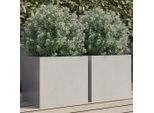 Maison Exclusive - 2 Vasi Da Fiori Argentati 32X30X29 Cm In Acciaio Inossidabile