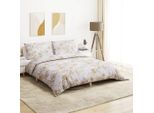 2025 Set Di Biancheria Da Letto Cloris Bianco E Marrone 200X200 Cm Cotone - Biancheria Da Letto Vendita7245291 1Pacco