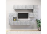 Maison Exclusive - Set Di Mobili Porta Tv 10Pz Grigio Cemento In Legno Multistrato