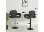 Mobili Sgabello Da Bar 2 Pz. Tessuto Grigio Scuro - Sgabello Da Bar 335618
