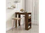 Maison Exclusive - Tavolo Da Bar Con Ripiano In Rovere Affumicato 102X50X103,5 Cm Materiale Ligneo