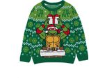 Teenage Mutant Ninja Turtles - Maglione In Tessuto Jersey Per Bambini - Disegno Natalizio NS7360 (140) (Verde)