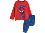 Spider-Man - Pigiama Con Pantaloni Lunghi Per Bambino NS8266 (128) (Blu/Rosso)