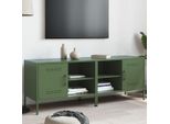 Maison Exclusive - Mobile Tv 2 Pezzi Verde Oliva 68X39X50,5 Cm Acciaio