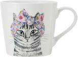 Mikasa Tipperleyhill Mug De Tazza In Porcellana Con Stampa Di Gatti, Tazza Da 380 Ml In Porcellana Fine Con Dettagli In Oro Reale, Tazza Per Tè E Caffè Con Stampa Di Animali, In Confezione Regalo