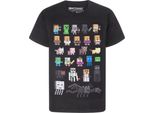 Minecraft - Maglietta Per Bambini A Maniche Corte NS8545 (164-170) (Nero)