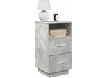 Maison Exclusive - Comodino Con 2 Cassetti Grigio Cemento 36X36X68 Cm