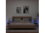 Maison Exclusive - Comodini Con Luci Led 2 Pezzi. Rovere Artisan 40X39X48,5 Cm