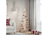 Mobili Albero Di Natale In Legno Da Decorare 150 Cm In Legno Di Pino Massiccio - Ghirlande Di Natale 4103971