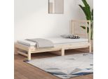 The Living Store Letto Da Giorno Allungabile 2X(90X200) Cm In Legno Di Pino Massiccio