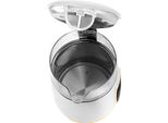 Adler Ad 1305 Bollitore In Vetro Con Display Led Controllo Temperatura 1,7L Oro Bianco