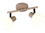 Lampada Da Soffitto, Metallo, Beige Caldo, E14, 2 Luci, L 25 Cm